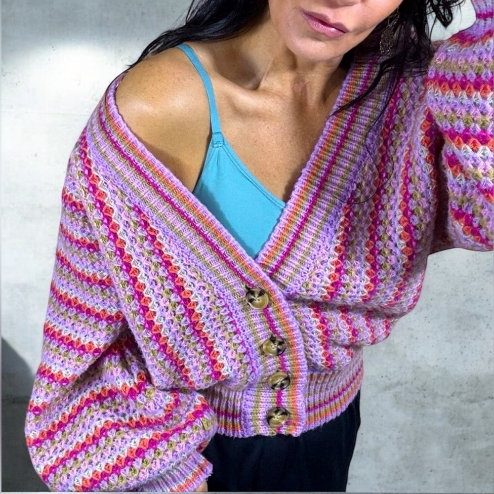 Fate Multicolor Striped Cardigan